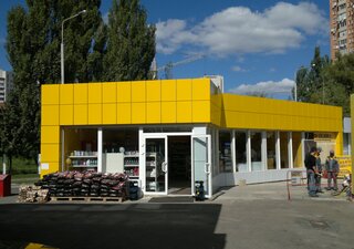 Реконструкция АЗС с применением НВФ из АКП и оконно-дверных алюминиевых конструкций